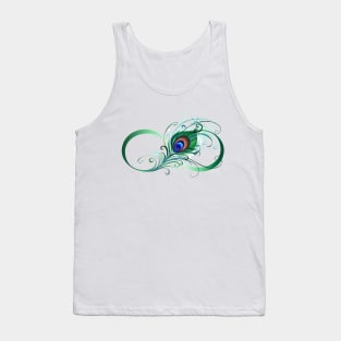 Infinity symbol with peacock feather Tank Top